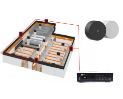 Акустическая система для магазина 4 настенных колонки AUDAC NELO706